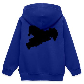 sachsen - Kinder Premium Organic Zip Hoodie - Royalblau - Hinten - AI Model Kid Male (0cm)