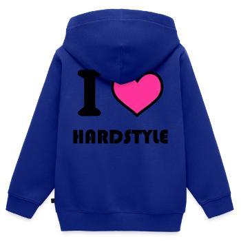 hardstyle - Sweat Premium à capuche zippé enfant bio - bleu roi - Dos - AI Model Kid Male (0cm)