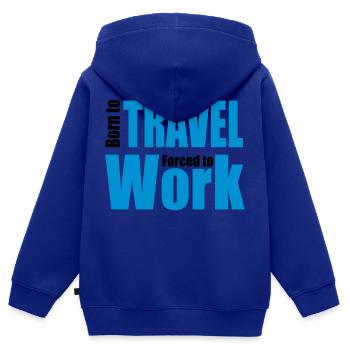 reisen - Kinder Premium Organic Zip Hoodie - Royalblau - Hinten - AI Model Kid Male (0cm)