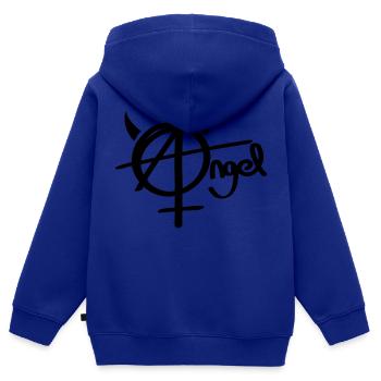 Anarchy - angel and demon - Kids Premium Organic Zip-up Hoodie - royal blue - Back - AI Model Kid Male (0cm)