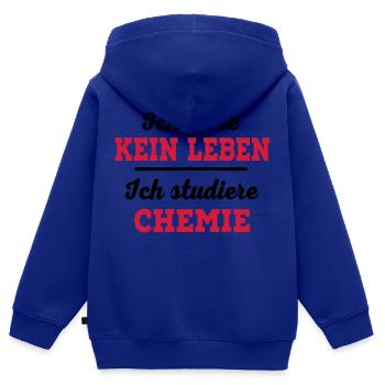 Chemie - Kinder Premium Organic Zip Hoodie - Royalblau - Hinten - AI Model Kid Male (0cm)