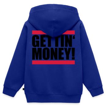 balken dollar gettin money zeichen geld reich geld - Kinder Premium Organic Zip Hoodie - Royalblau - Hinten - AI Model Kid Male (0cm)