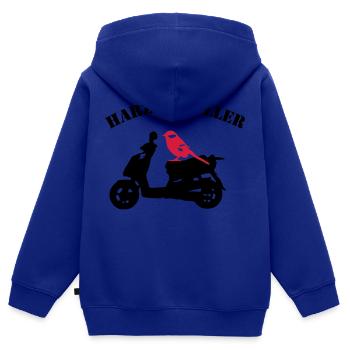 Harzer Roller - Kinder Premium Organic Zip Hoodie - Royalblau - Hinten - AI Model Kid Male (0cm)