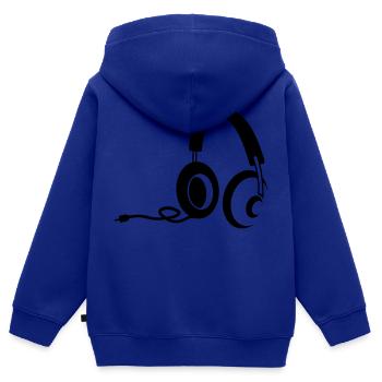 casque - Sweat Premium à capuche zippé enfant bio - bleu roi - Dos - AI Model Kid Male (0cm)