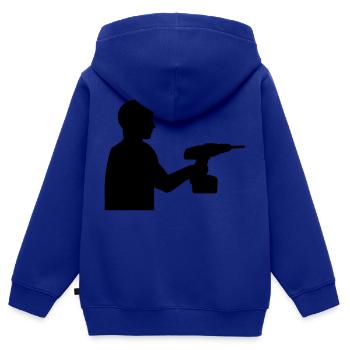 Craftsman - Kids Premium Organic Zip-up Hoodie - royal blue - Back - AI Model Kid Male (0cm)