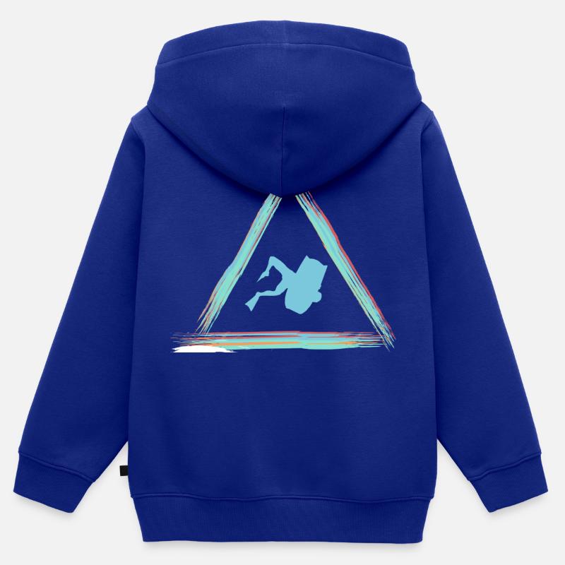 bodyboard - Sweat Premium à capuche zippé enfant bio - bleu roi