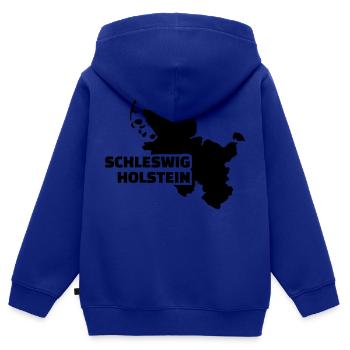 Schleswig Holstein - Kinder Premium Organic Zip Hoodie - Royalblau - Hinten - AI Model Kid Male (0cm)