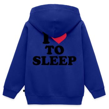 Schlafen - Kinder Premium Organic Zip Hoodie - Royalblau - Hinten - AI Model Kid Male (0cm)