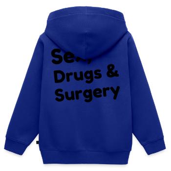 Arzt / Medizin / Chirurg / Chirurgie - Kinder Premium Organic Zip Hoodie - Royalblau - Hinten - AI Model Kid Male (0cm)