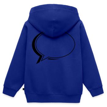 sprechblase oval - Kinder Premium Organic Zip Hoodie - Royalblau - Hinten - AI Model Kid Male (0cm)