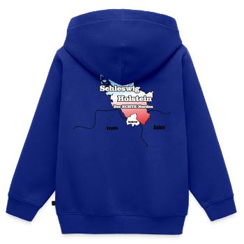 Schleswig Holstein - Der echte Norden - Kinder Premium Organic Zip Hoodie - Royalblau - Hinten - AI Model Kid Male (0cm)