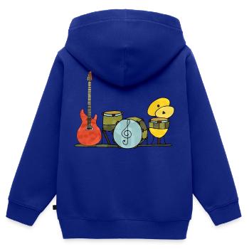 Musikinstrumente - Kinder Premium Organic Zip Hoodie - Royalblau - Hinten - AI Model Kid Male (0cm)