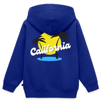 Palmen Kalifornien Urlaub - Kinder Premium Organic Zip Hoodie - Royalblau - Hinten - AI Model Kid Male (0cm)