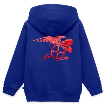 Michael Erzengel Heiliger Christlicher Engel Heiliger Heiliger Snkt - Kinder Premium Organic Zip Hoodie - Royalblau - Hinten - AI Model Kid Male (0cm)