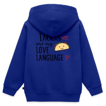 14 Feb Be My Valentine Happy Valentine Day 01 - Kinder Premium Organic Zip Hoodie - Royalblau - Hinten - AI Model Kid Male (0cm)