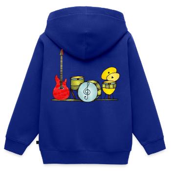 Musikinstrumente - Kinder Premium Organic Zip Hoodie - Royalblau - Hinten - AI Model Kid Male (0cm)