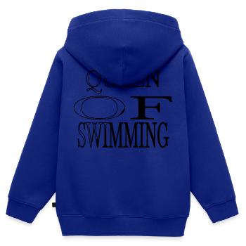 żart prezent urodzinowy śmieszne powiedzenia szczęśliwy spoko - Bluza Premium z kapturem na zamek dziecięca bio - błękit królewski - Tył - AI Model Kid Male (0cm)