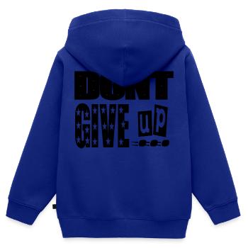 von denen aufgeben - Kinder Premium Organic Zip Hoodie - Royalblau - Hinten - AI Model Kid Male (0cm)