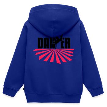 dancer - Kids Premium Organic Zip-up Hoodie - royal blue - Back - AI Model Kid Male (0cm)