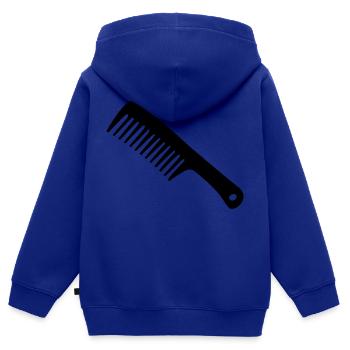 Kamm - Kinder Premium Organic Zip Hoodie - Royalblau - Hinten - AI Model Kid Male (0cm)