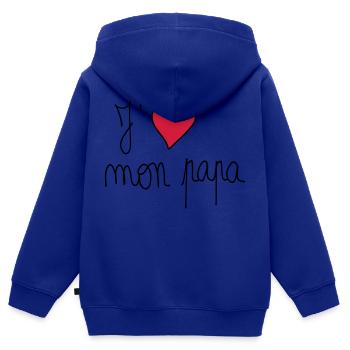 Ich liebe meinen Vater - Kinder Premium Organic Zip Hoodie - Royalblau - Hinten - AI Model Kid Male (0cm)