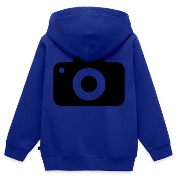 Kamera - Kinder Premium Organic Zip Hoodie - Royalblau - Hinten - AI Model Kid Male (0cm)