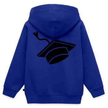 Toque - Sweat Premium à capuche zippé enfant bio - bleu roi - Dos - AI Model Kid Male (0cm)