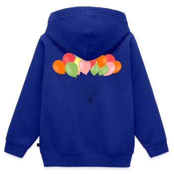 bunte ballons - Kinder Premium Organic Zip Hoodie - Royalblau - Hinten - AI Model Kid Male (0cm)