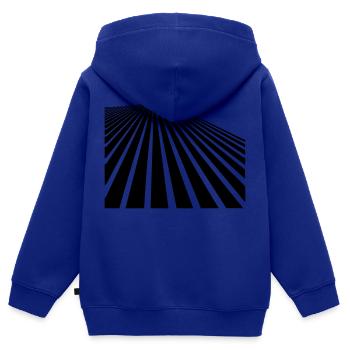 Linien - Kinder Premium Organic Zip Hoodie - Royalblau - Hinten - AI Model Kid Male (0cm)