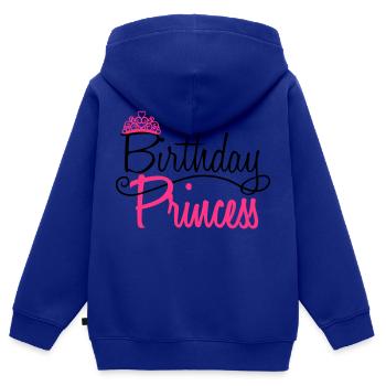 princess prinzessin krone koenigin girl maedchen p - Kinder Premium Organic Zip Hoodie - Royalblau - Hinten - AI Model Kid Male (0cm)