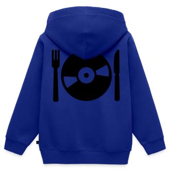 Vinyl - Kids Premium Organic Zip-up Hoodie - royal blue - Back - AI Model Kid Male (0cm)
