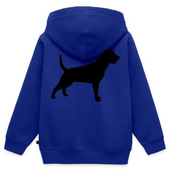 Rottweiler - Sweat Premium à capuche zippé enfant bio - bleu roi - Dos - AI Model Kid Male (0cm)