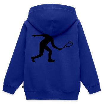 Squash - Sweat Premium à capuche zippé enfant bio - bleu roi - Dos - AI Model Kid Male (0cm)