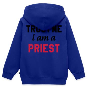 Pfarrer / Priester / Katholisch / Religion - Kinder Premium Organic Zip Hoodie - Royalblau - Hinten - AI Model Kid Male (0cm)