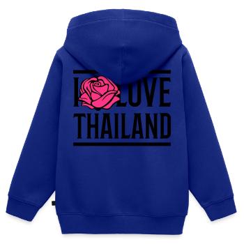 i love thailand - Kinder Premium Organic Zip Hoodie - Royalblau - Hinten - AI Model Kid Male (0cm)