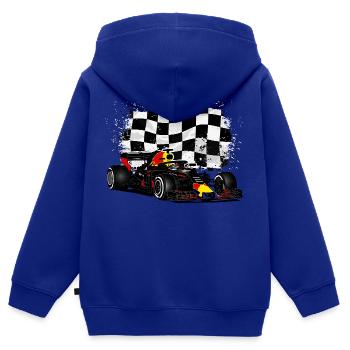 Racecar - Racing car - Racing flag - Kinder Premium Organic Zip Hoodie - Royalblau - Hinten - AI Model Kid Male (0cm)