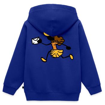 Postbotin Postfrau Kurier - Kinder Premium Organic Zip Hoodie - Royalblau - Hinten - AI Model Kid Male (0cm)