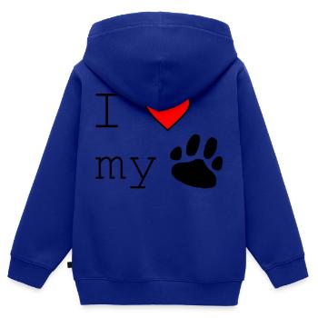 I love my dog - Kinder Premium Organic Zip Hoodie - Royalblau - Hinten - AI Model Kid Male (0cm)