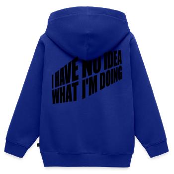 Aucune idée - Sweat Premium à capuche zippé enfant bio - bleu roi - Dos - AI Model Kid Male (0cm)