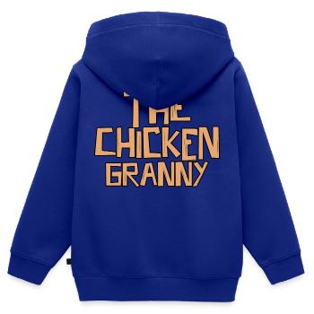 The Chicken Granny 3 - Kinder Premium Organic Zip Hoodie - Royalblau - Hinten - AI Model Kid Male (0cm)
