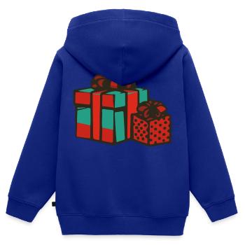 geschenke weihnachten - Kinder Premium Organic Zip Hoodie - Royalblau - Hinten - AI Model Kid Male (0cm)
