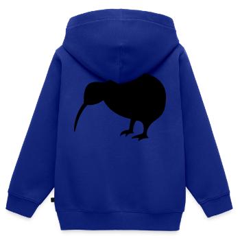 Kiwi - Sweat Premium à capuche zippé enfant bio - bleu roi - Dos - AI Model Kid Male (0cm)