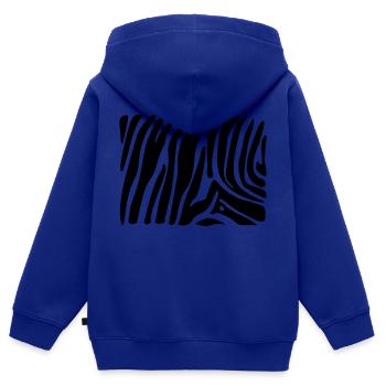 zebra - Kinder Premium Organic Zip Hoodie - Royalblau - Hinten - AI Model Kid Male (0cm)