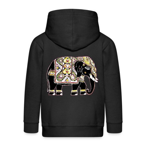 Indian elephant for luck - Kids' Premium Hooded Jacket