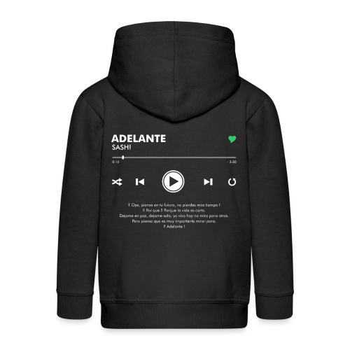 ADELANTE - Play Button & Lyrics - Kids' Premium Hooded Jacket
