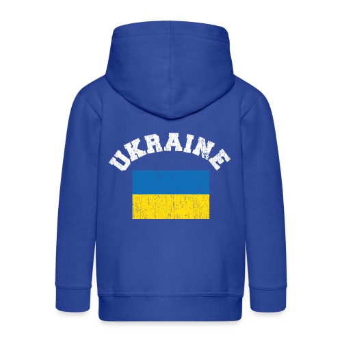 ukraine flag distwhite - Kids' Premium Hooded Jacket