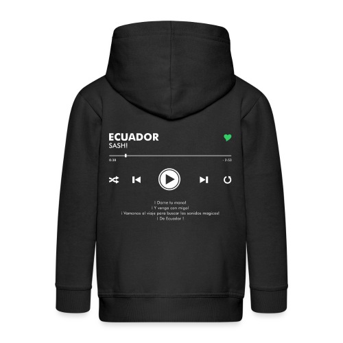 ECUADOR - Play Button & Lyrics - Kids' Premium Hooded Jacket