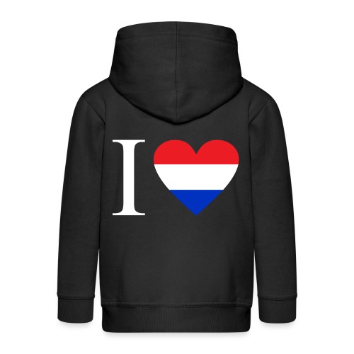 Ik hou van Nederland | Hart met rood wit blauw - Kinderen Premium jas met capuchon