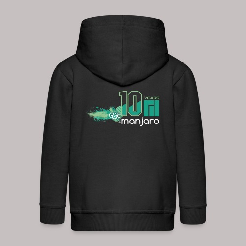 Manjaro 10 years splash v2 - Rozpinana bluza dziecięca z kapturem Premium