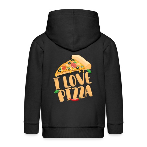 I Love Pizza - Kinder Premium Kapuzenjacke